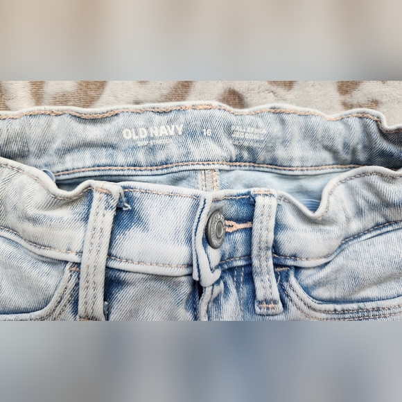 Girls Light Washed Distressed Old Navy Ballerina Skinny Jeans Size 16 - Picture 2 of 7